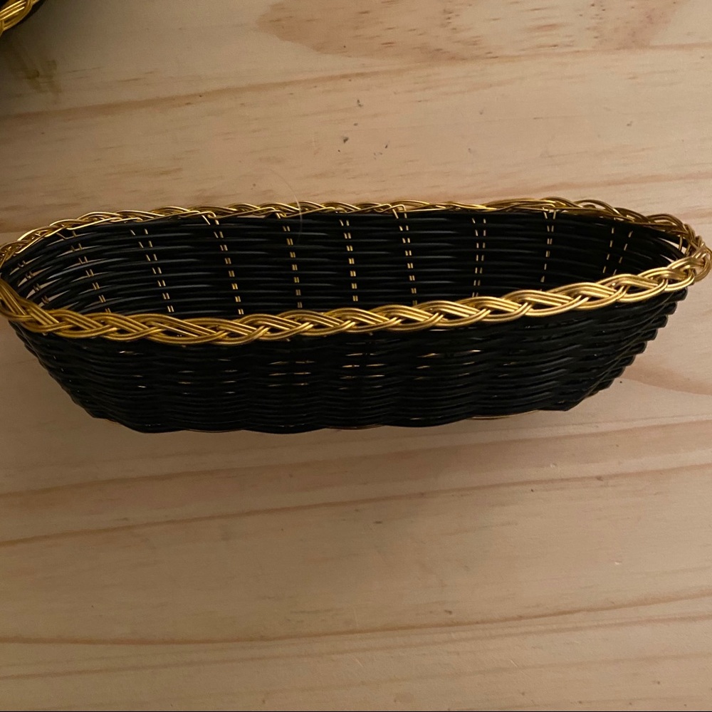 Gold & black bread baskets bundle - Picture 3 of 4